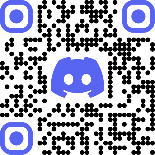 QR code that takes you to the Discord chat
